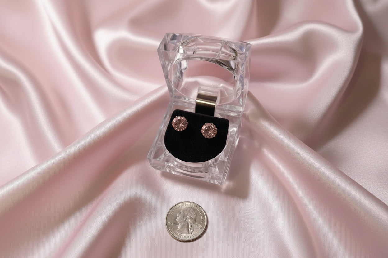 Crystal Studs-Rose L