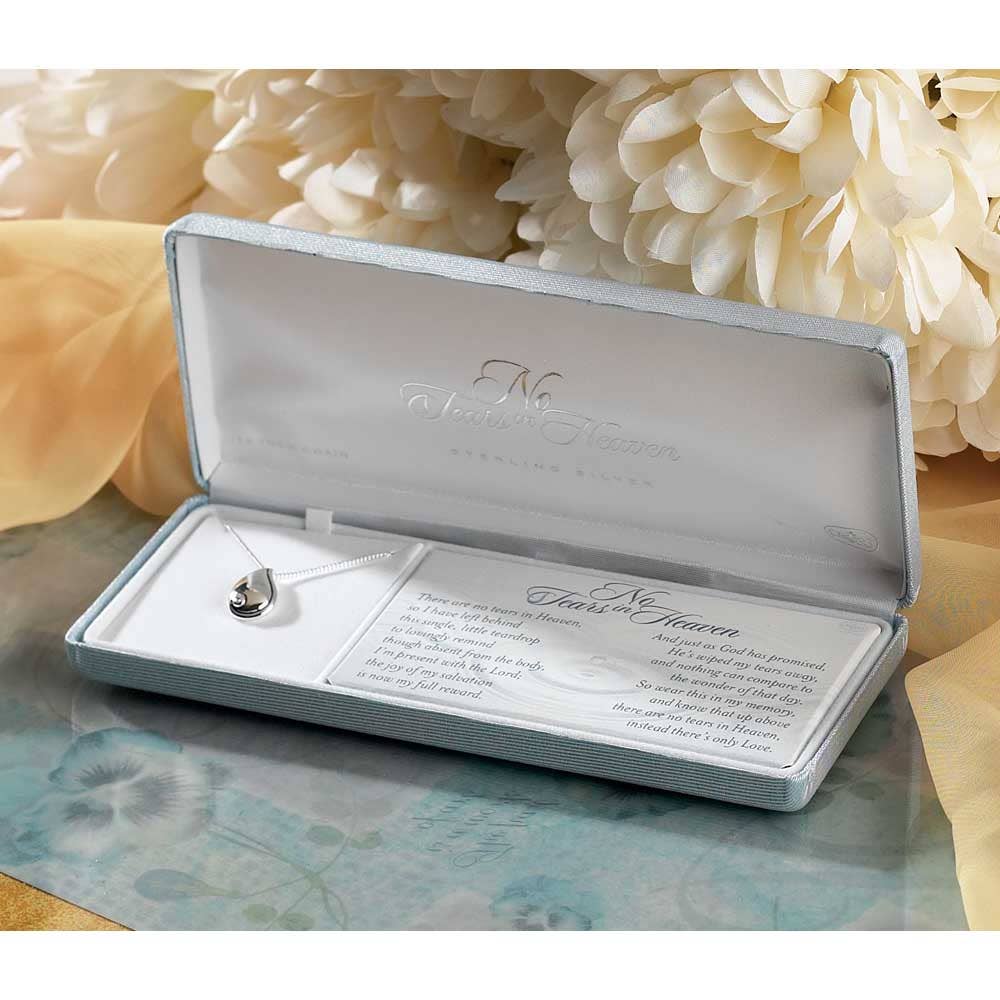 'No Tears In Heaven' Necklace w/18" Chain Silver PLated