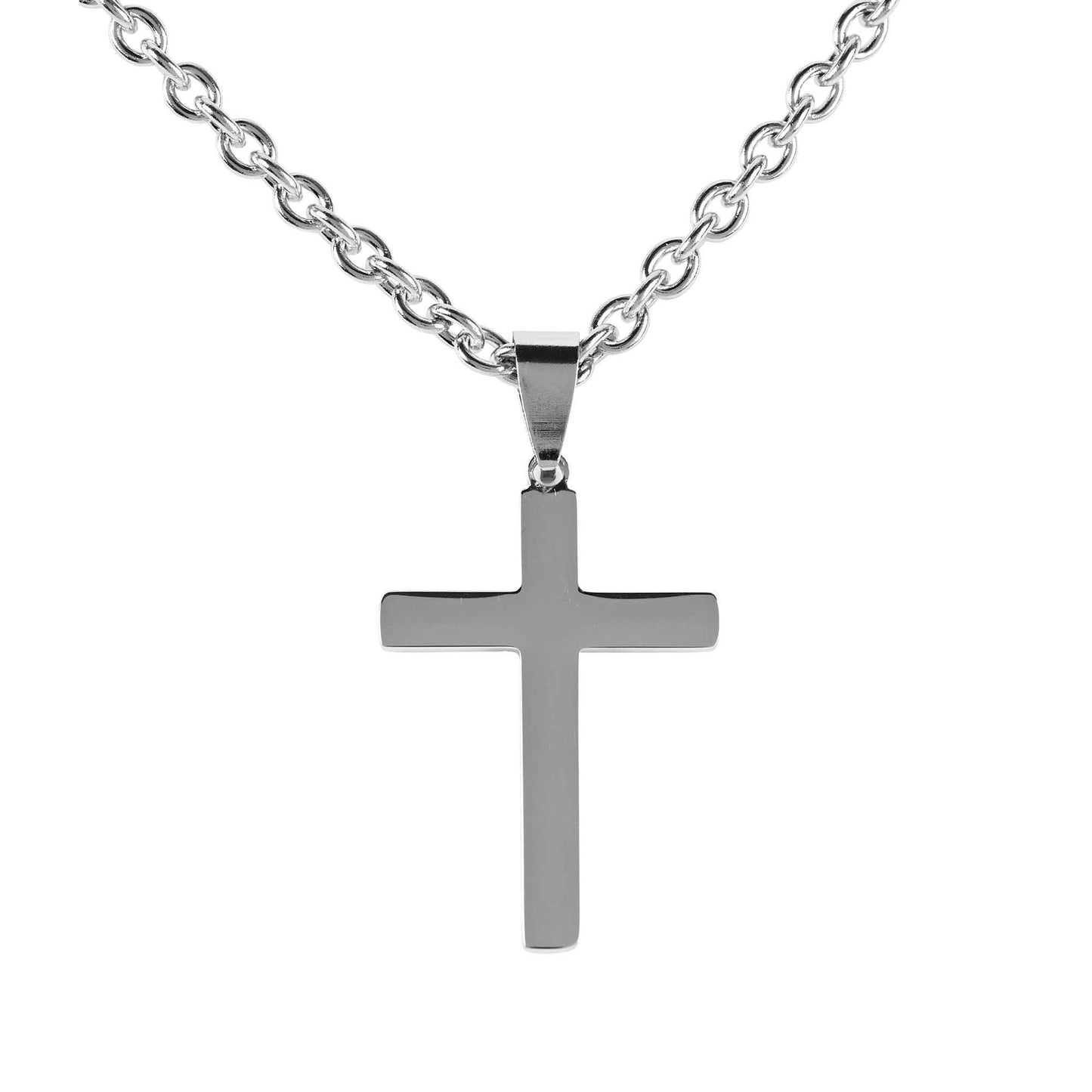 Man of God Necklace Box Cross Stainless Steel