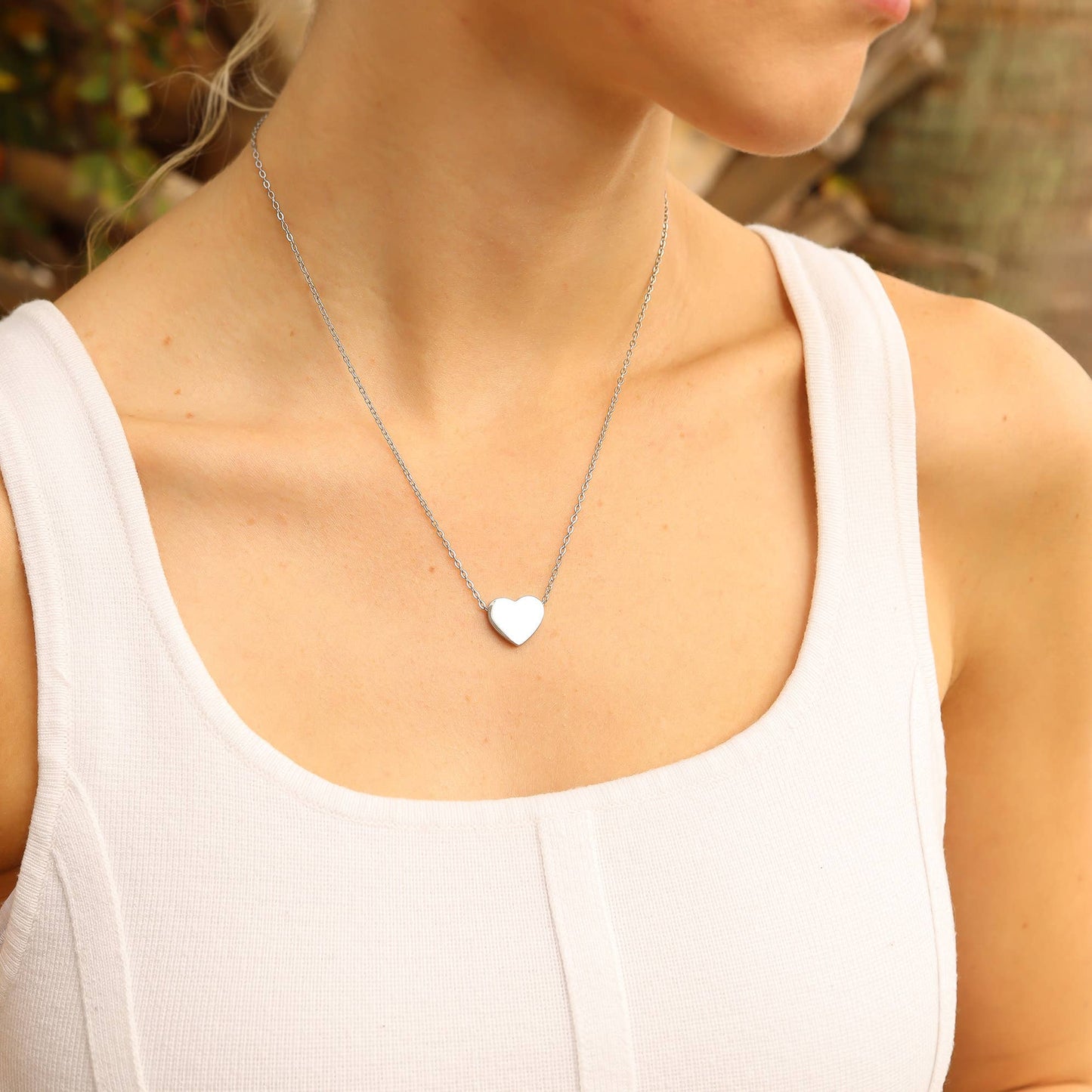 Blank Heart Necklace - Engravable
