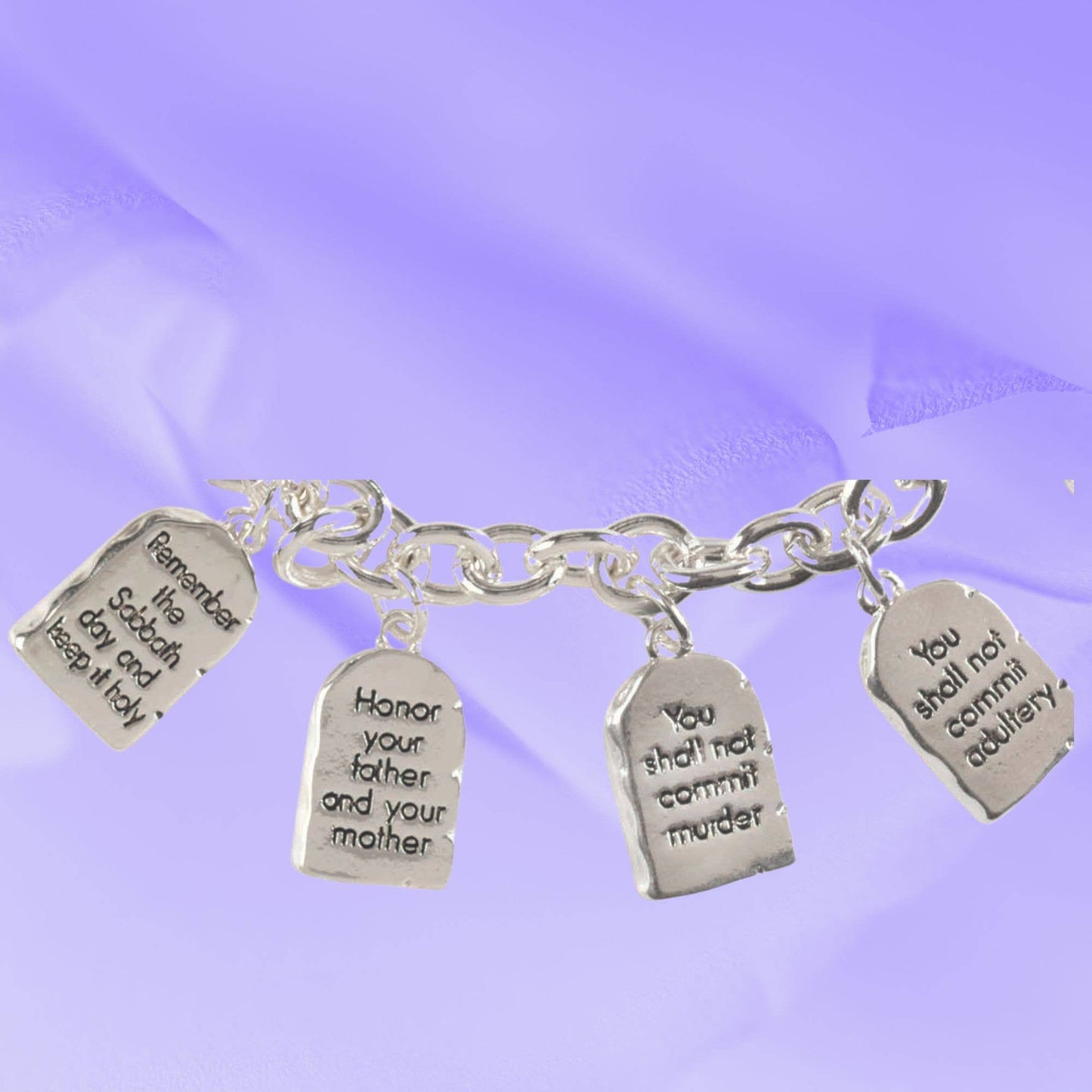 Bracelet 10 Commandments Oval Links