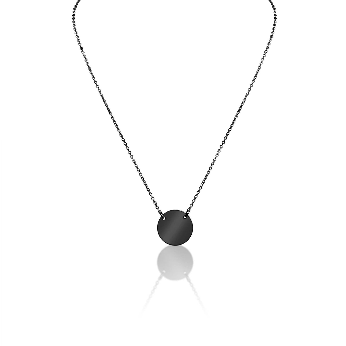 Stainless Steel Blank Circle Necklace