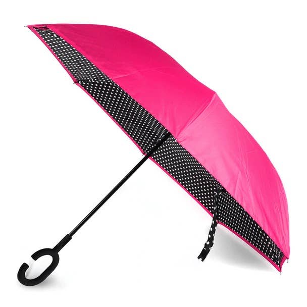 Polka Dot Double Layer Inverted Umbrella