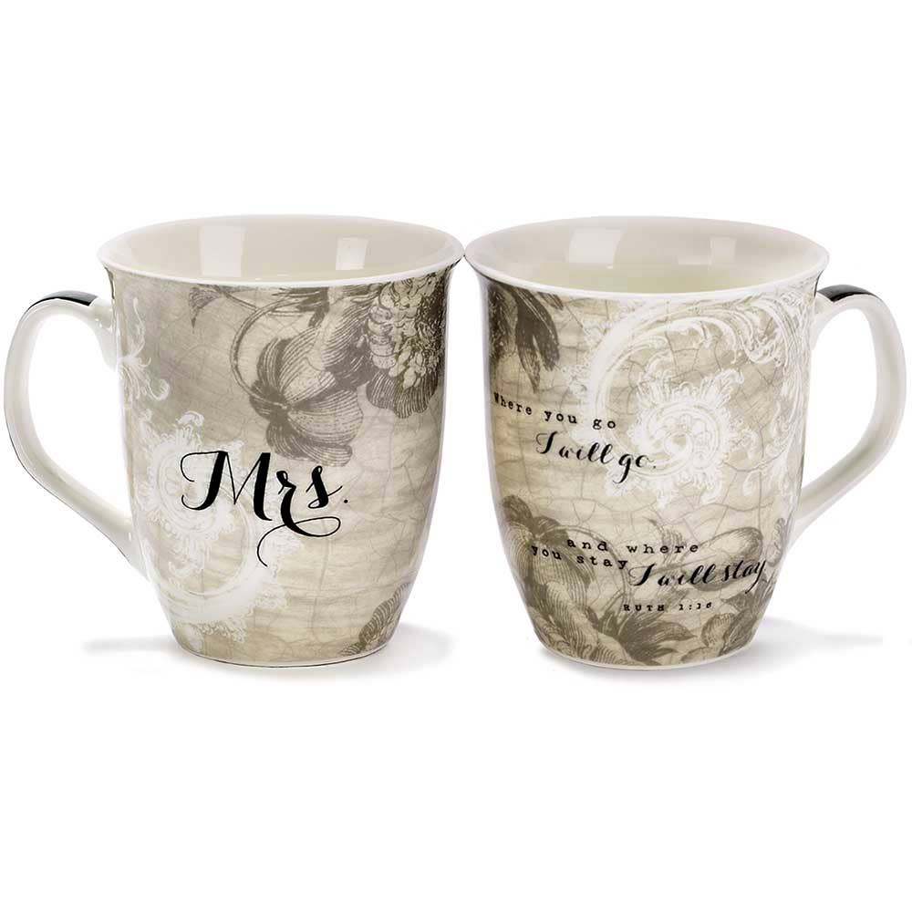 Mr & Mrs Together Forever Stoneware Mug Set 16 oz