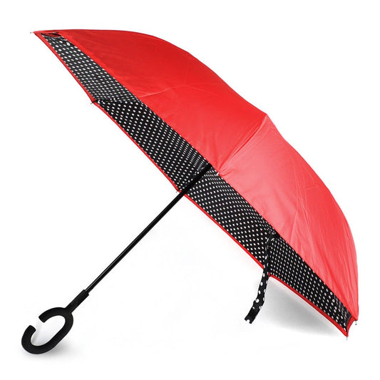 Polka Dot  Double Layer Inverted Umbrella