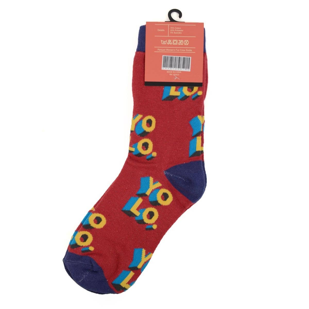 Women's "YOLO" Novelty Socks