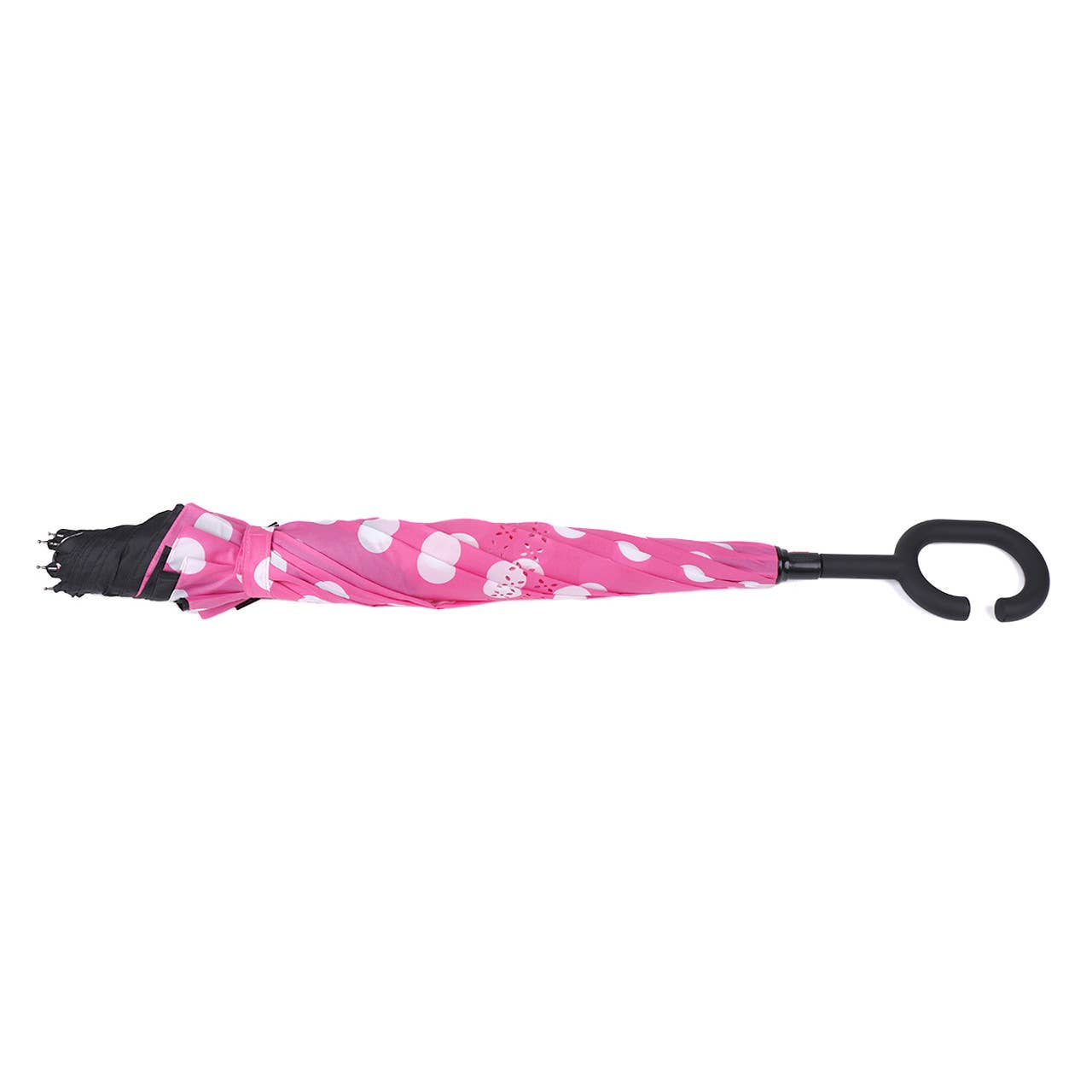 Pink Big Polka Dot Double Layer Inverted Umbrella - UM18063