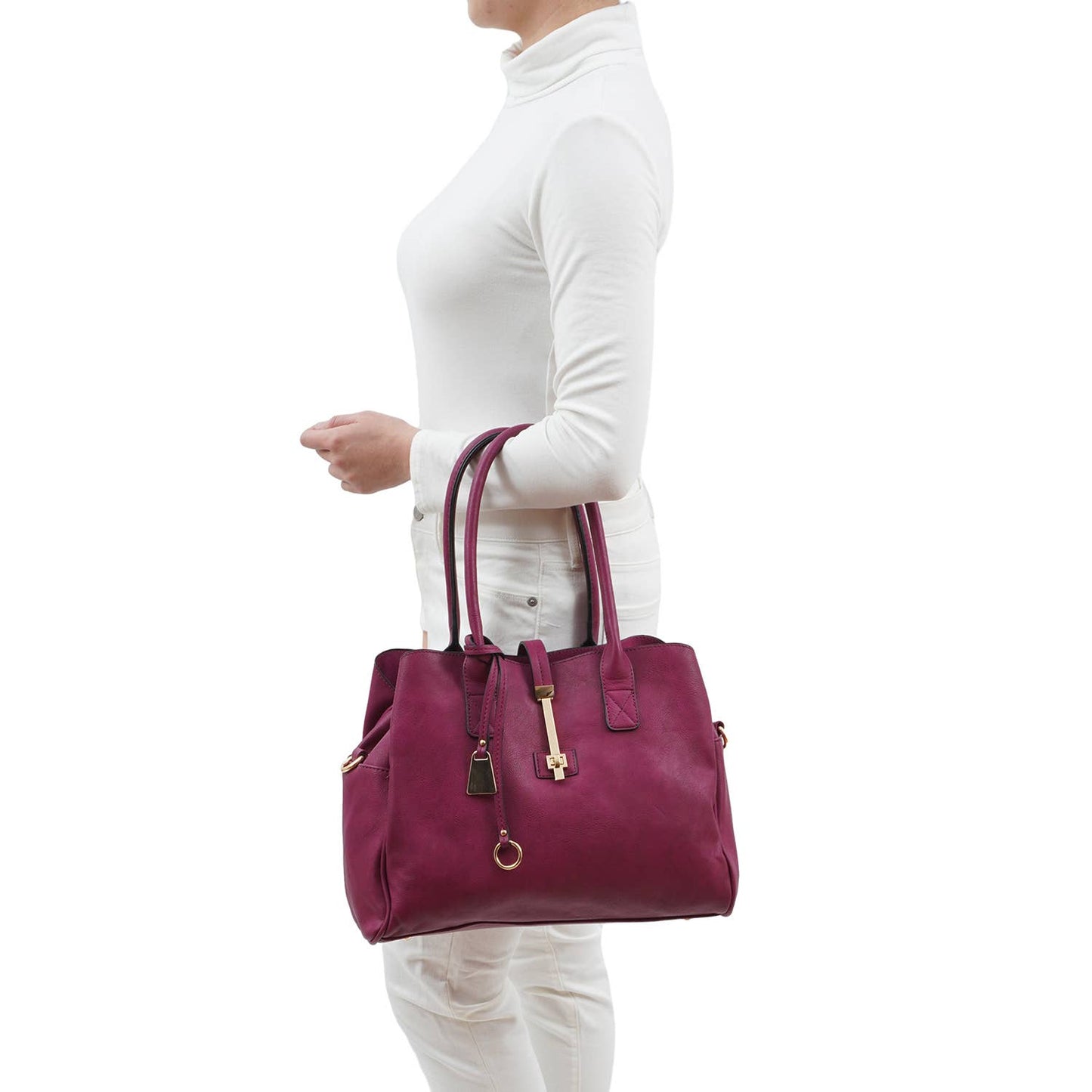 Jasmine Structured 3-Compartment Satchel