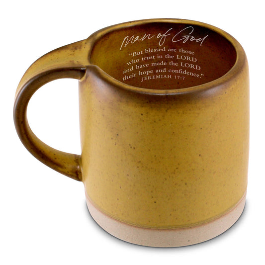 Coffee Mug Man Of God Vintage Yellow