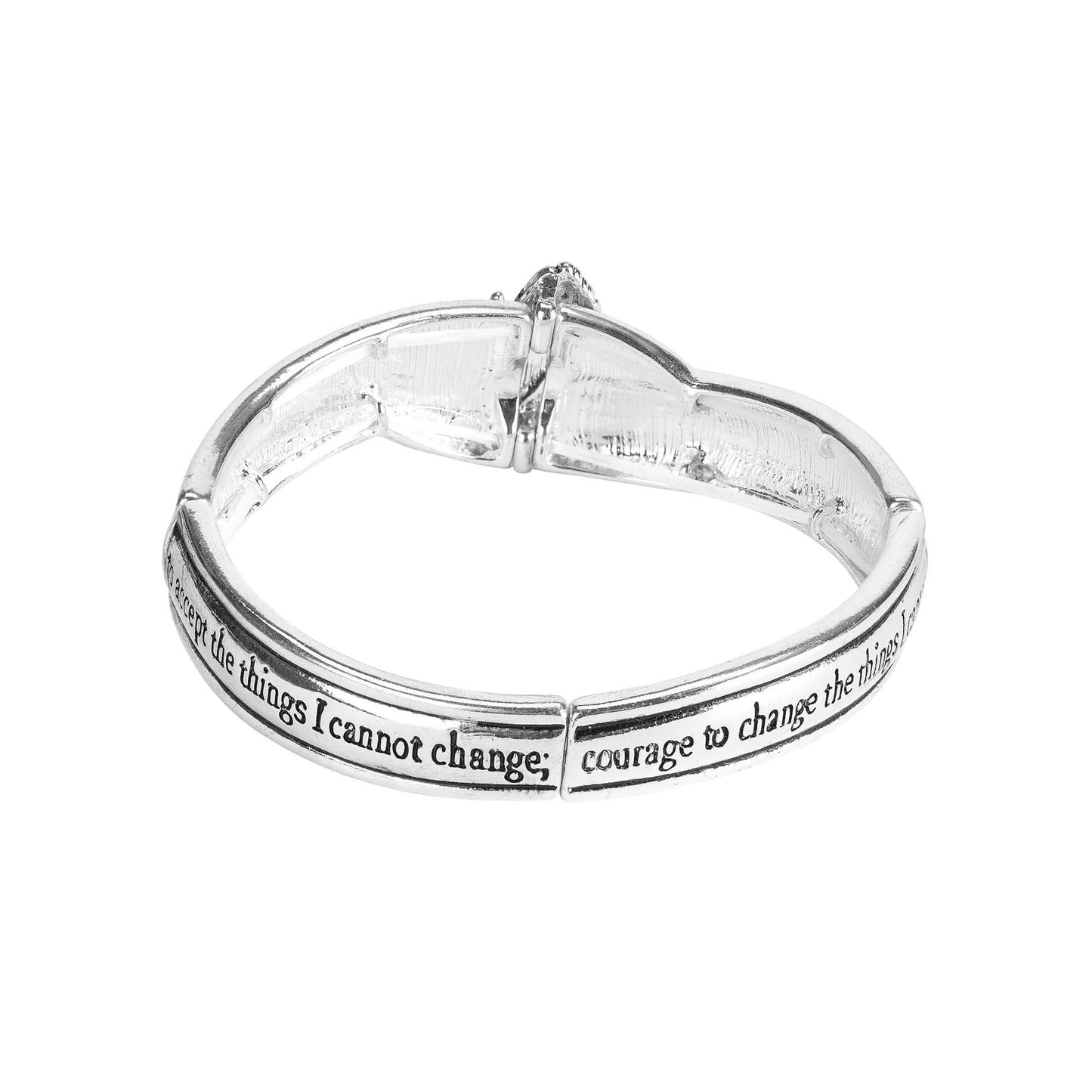 Bracelet Serenity Prayer Silver Stretch