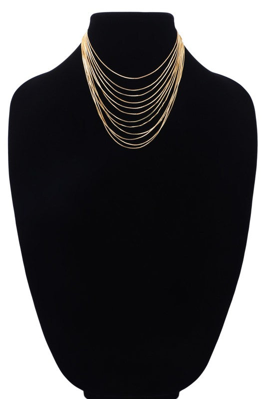 12 Layer Box Chain Necklace