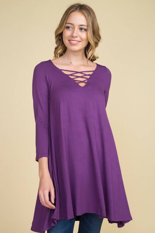 Solid Jersey Tunic Dress