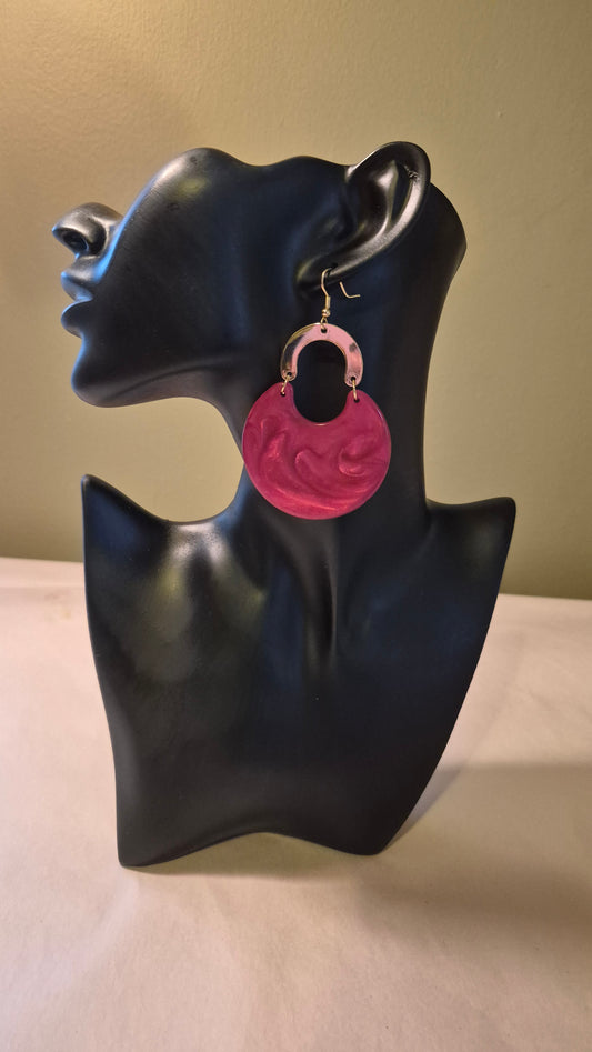 Marbled Resin Drop Earrings