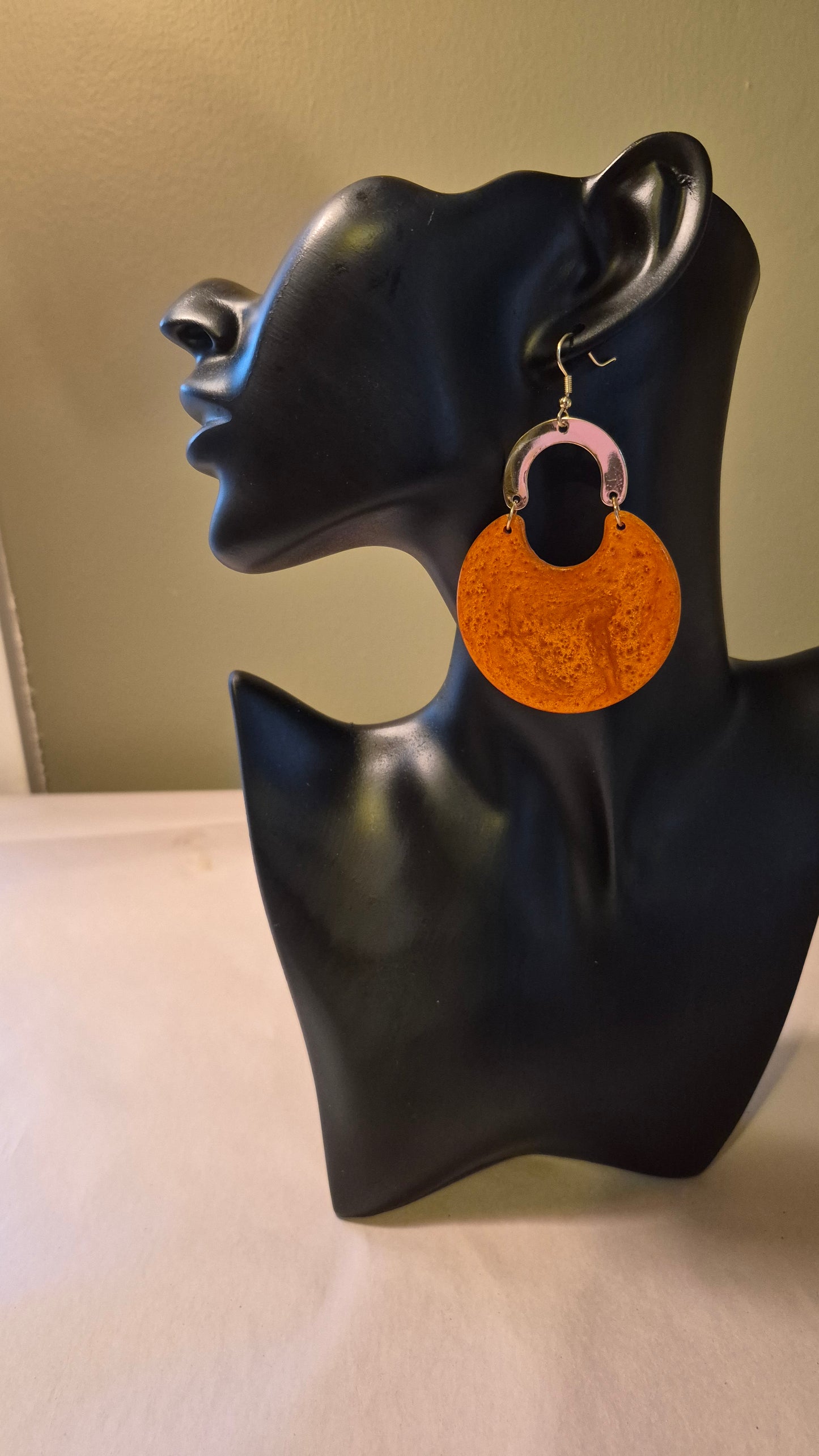 Marbled Resin Drop Earrings