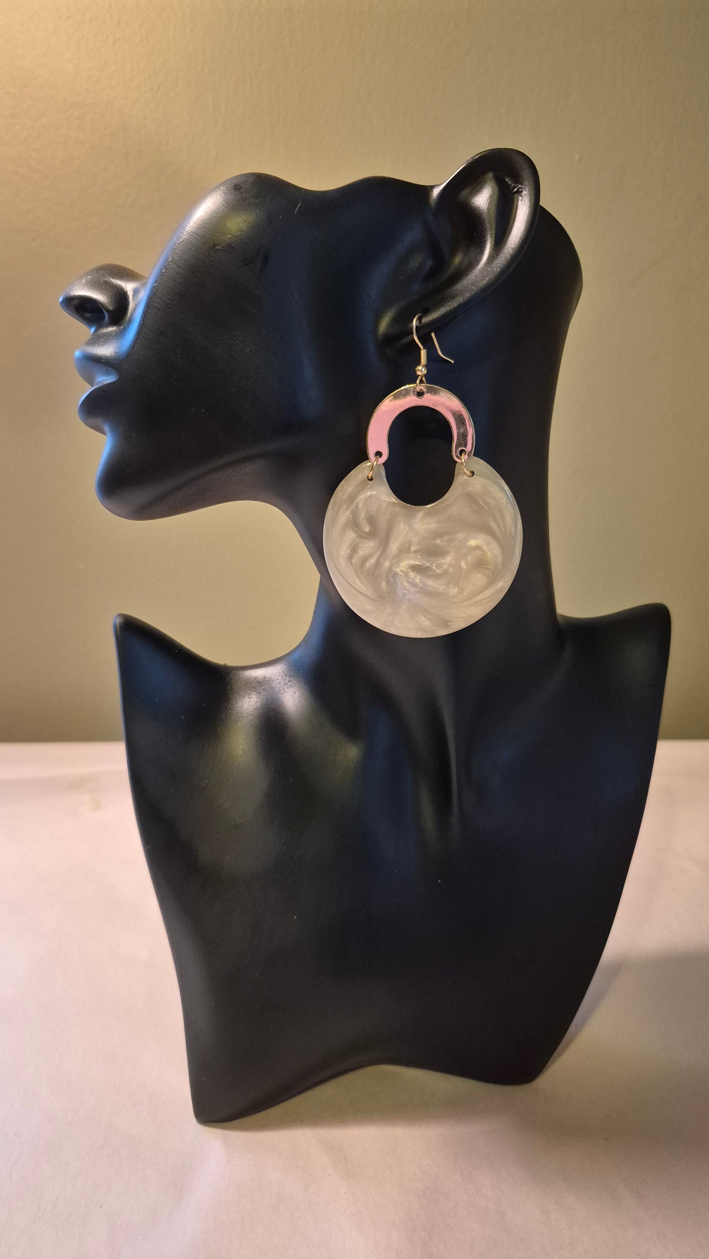 Marbled Resin Drop Earrings