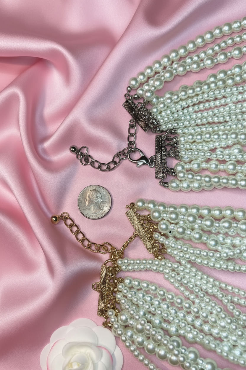 Cream Pearl Layered Necklace