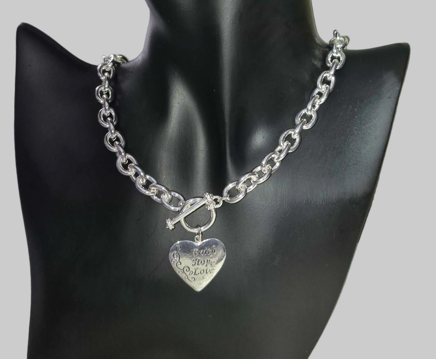 Silver Heart Pendant Necklace