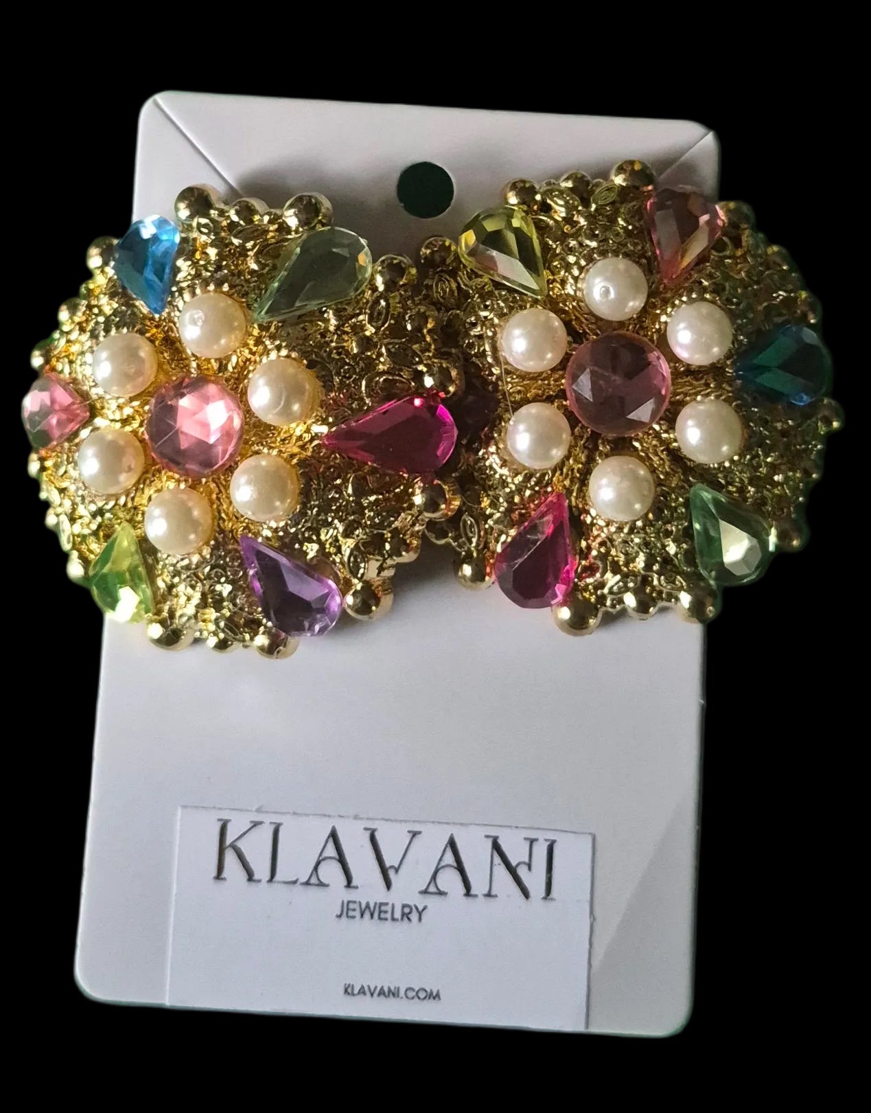 Clip On-Color Pop Rhinestone  Earrings