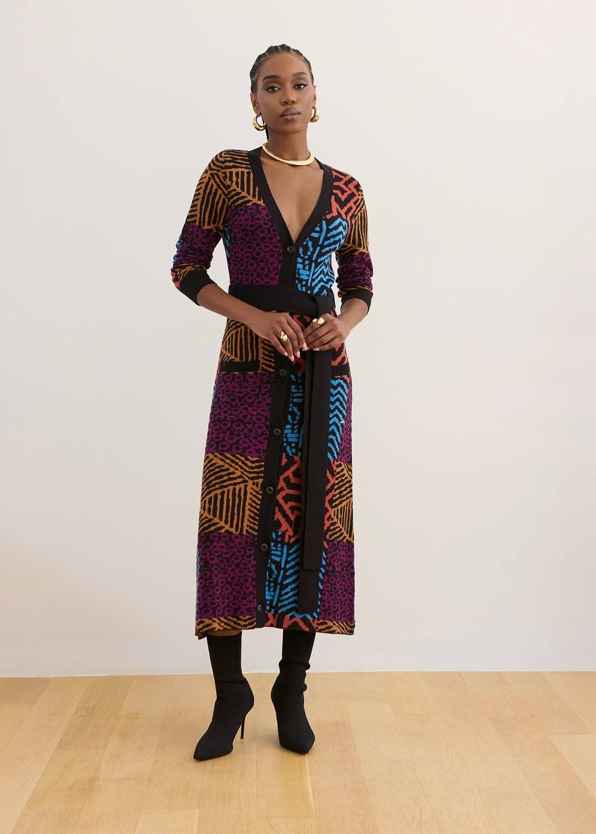 The Aisha Heritage Maxi Cardigan | Harvest Berry