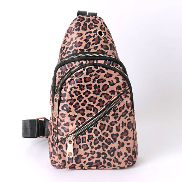 Novelty Fashion Leopard Print Sling Bag-NFBG1906