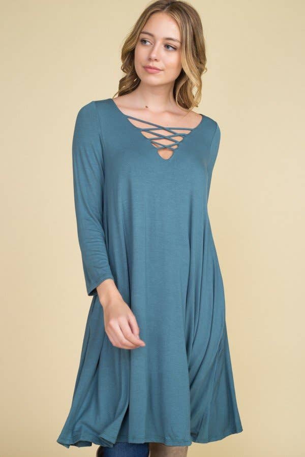 Solid Jersey Tunic Dress