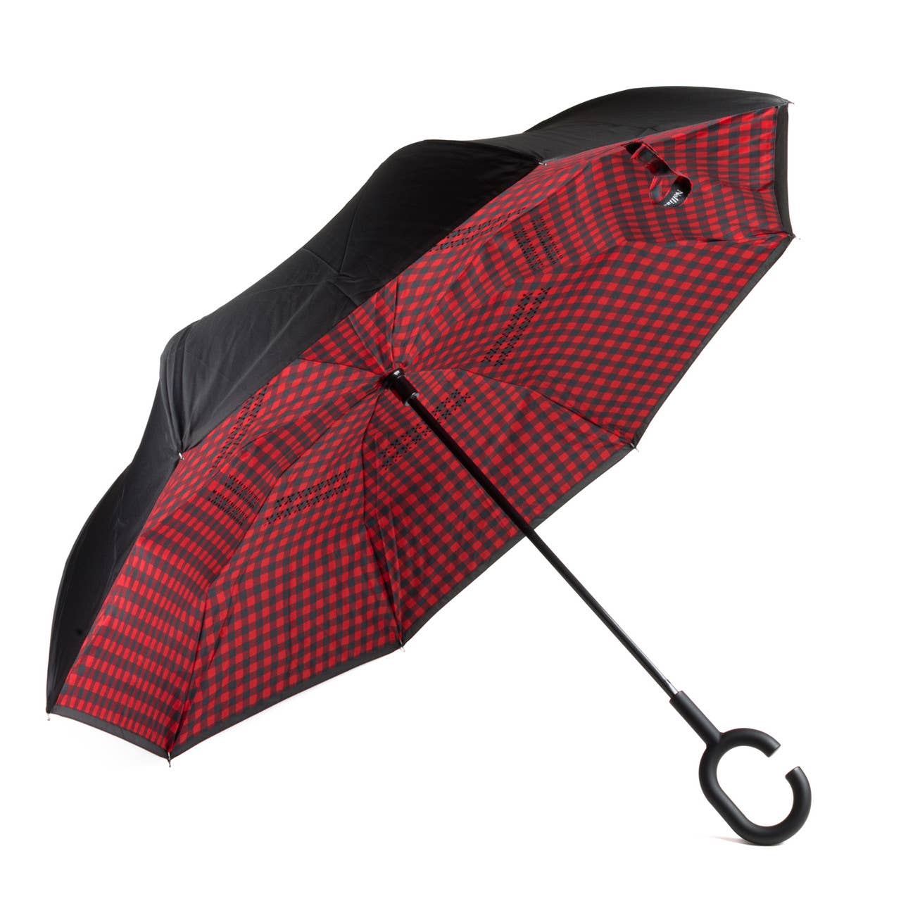 Inverted Gingham Checkered Umbrella