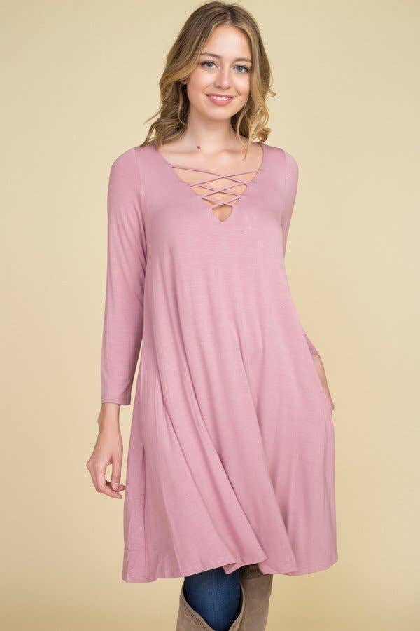 Solid Jersey Tunic Dress