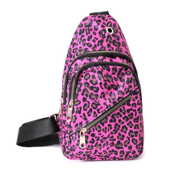 Novelty Fashion Leopard Print Sling Bag-NFBG1906