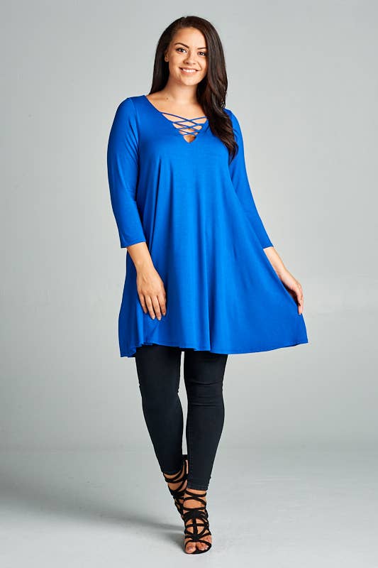 Solid Jersey Tunic Dress