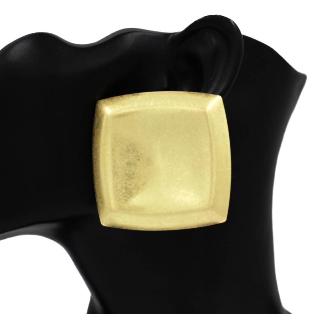 Bold Geometric Metal Statement Earrings