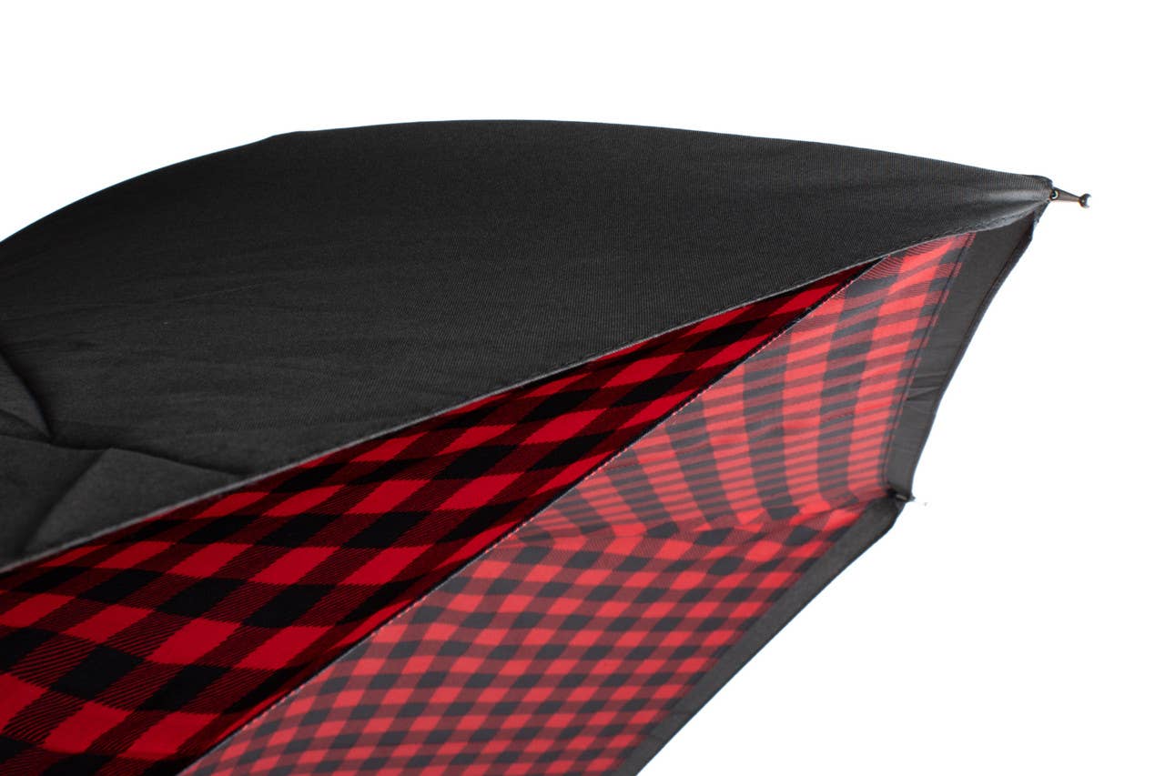 Inverted Gingham Checkered Umbrella