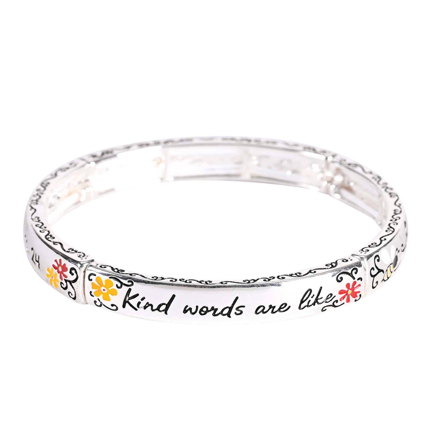 Stretch Bracelet Proverbs 16:24 Floral