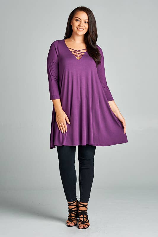 Solid Jersey Tunic Dress