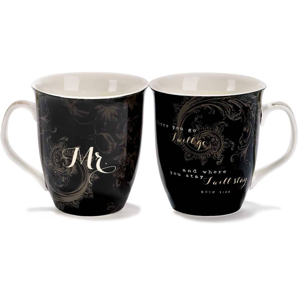 Mr & Mrs Together Forever Stoneware Mug Set 16 oz