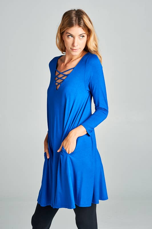 Solid Jersey Tunic Dress