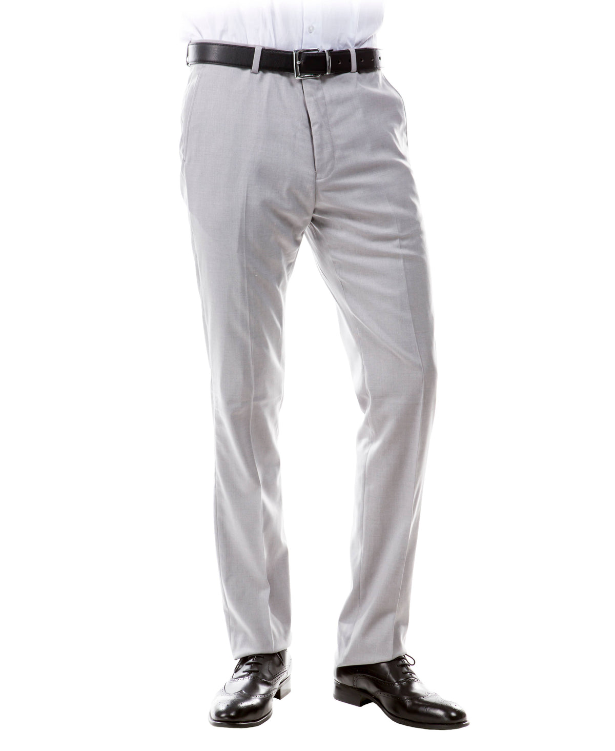 ZeGarie Tailored Fit Suit Separates Men Trousers, Light Grey