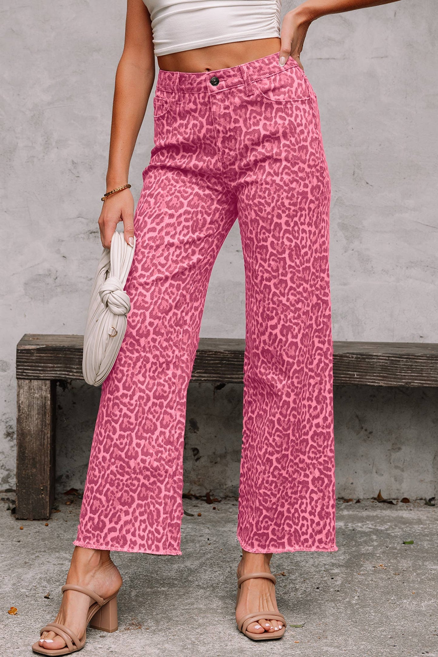 Lovely Leopard Wide Leg Jeans