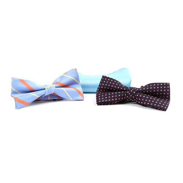 Men's Bow Ties and Matching Hanky