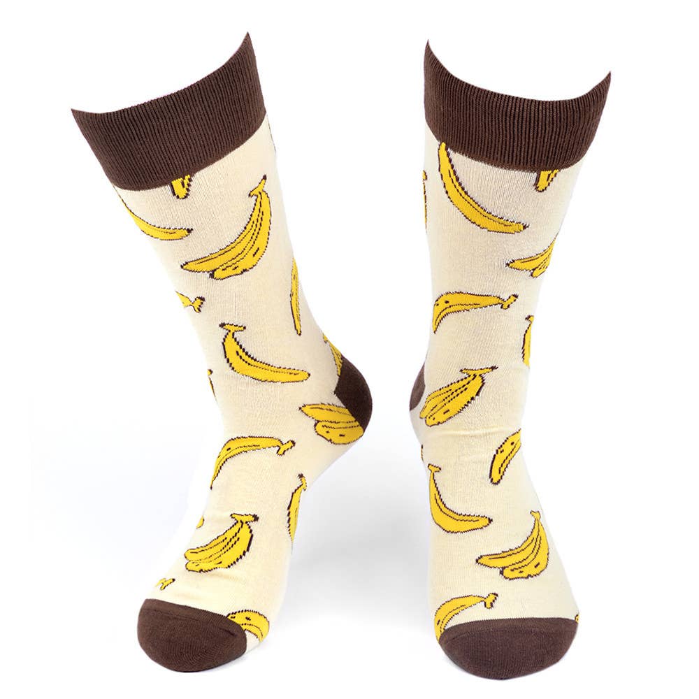 Men's Banana Novelty Socks - NVS19544-YW