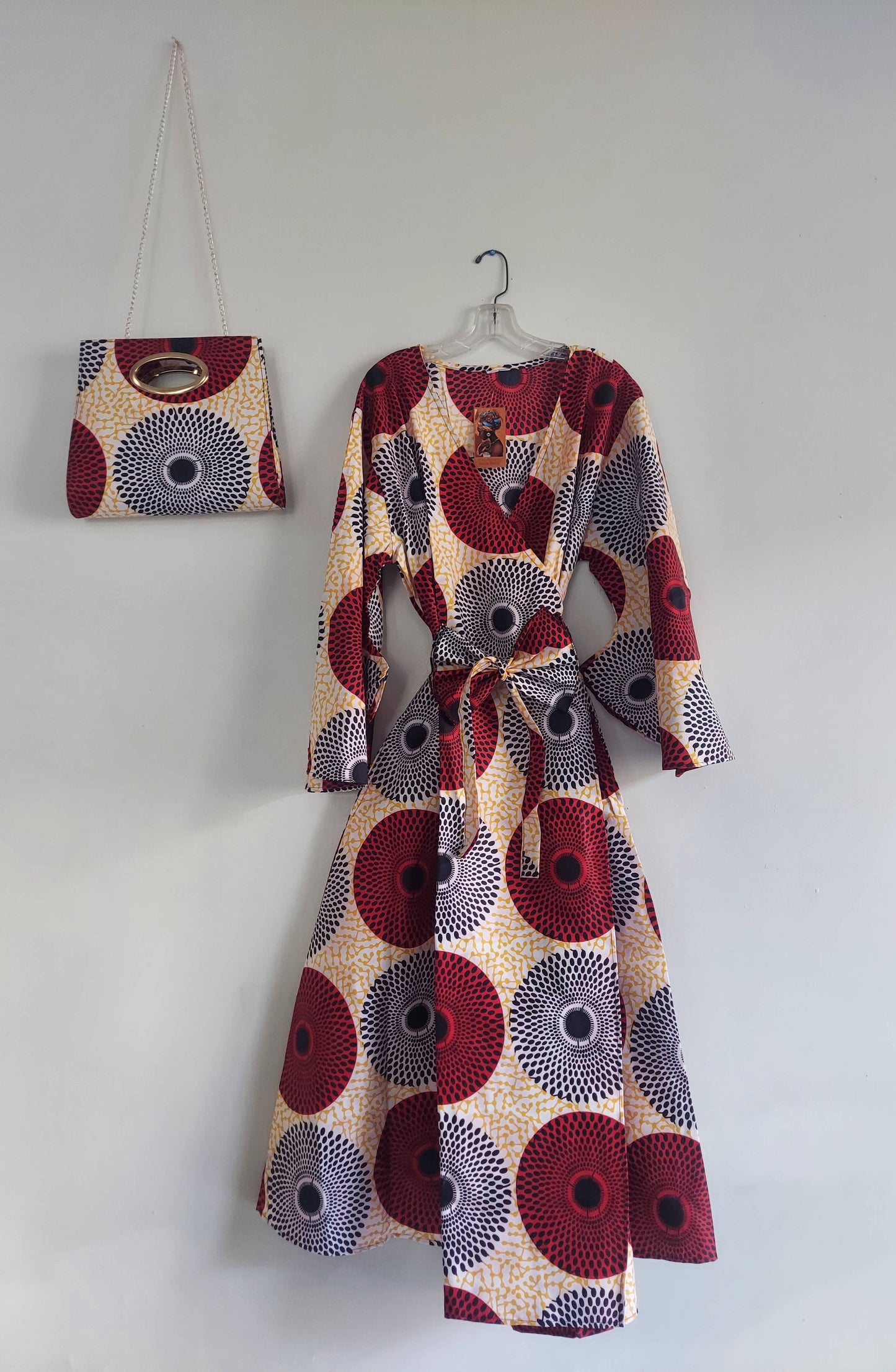 Combo Long Wrap Dress + Pocketbook Set 2025-829