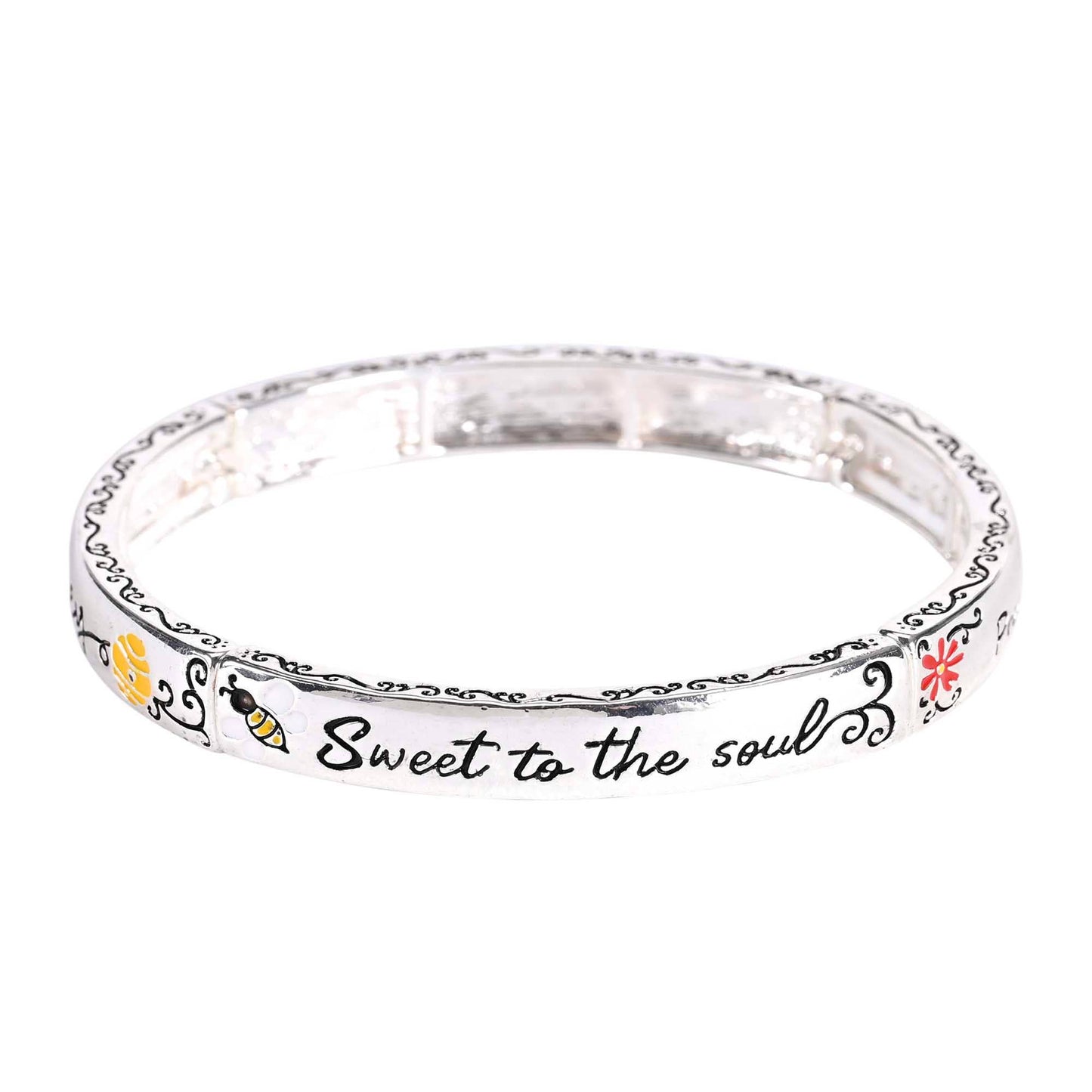 Stretch Bracelet Proverbs 16:24 Floral