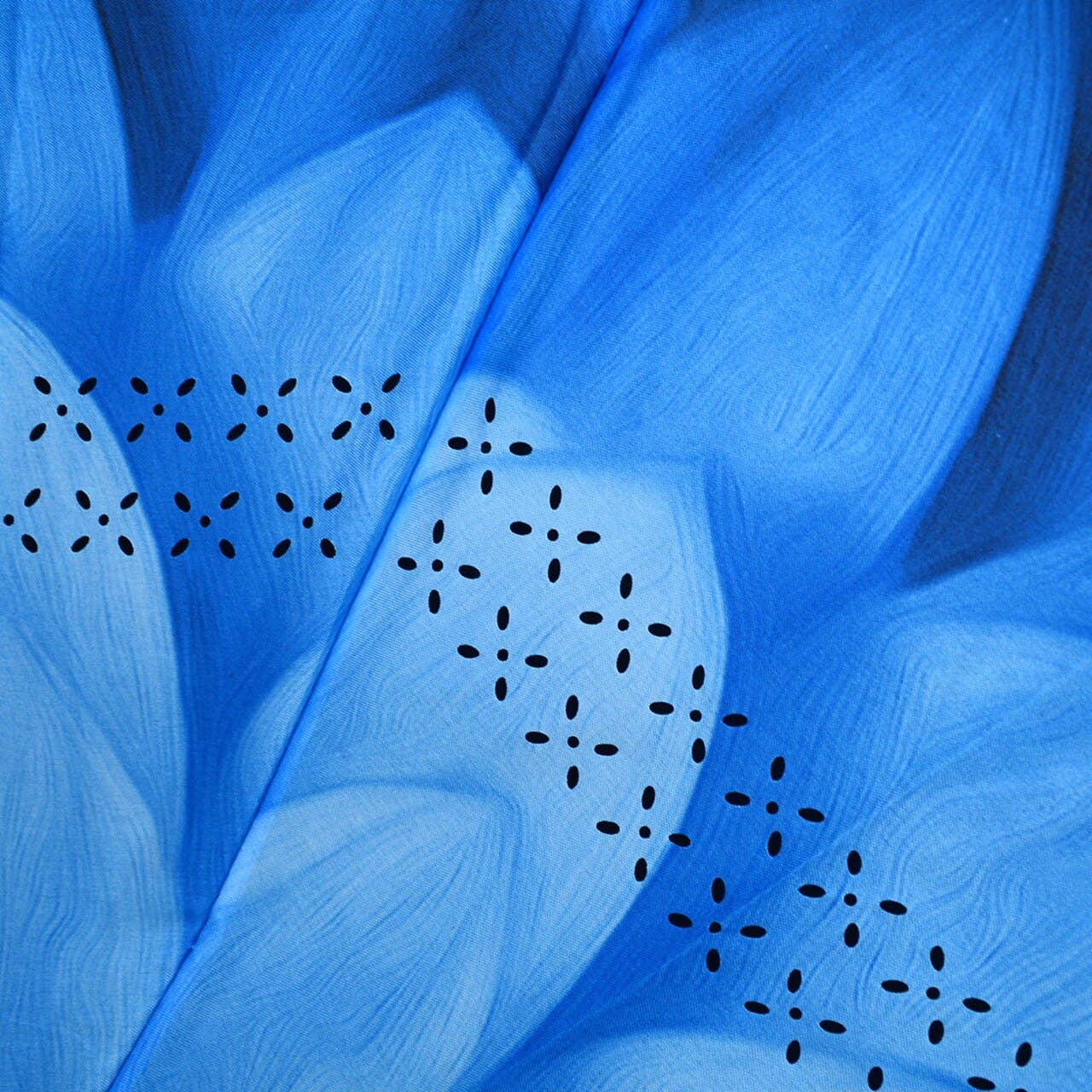 Blue Flower Double Layer Inverted Umbrella