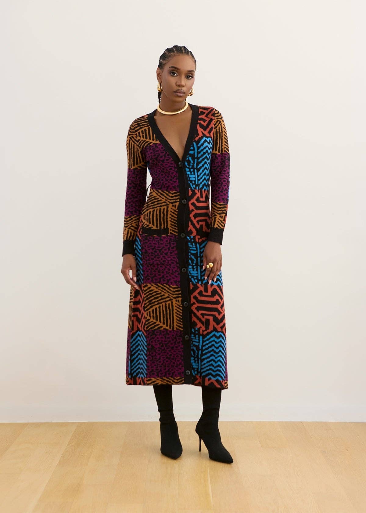The Aisha Heritage Maxi Cardigan | Harvest Berry