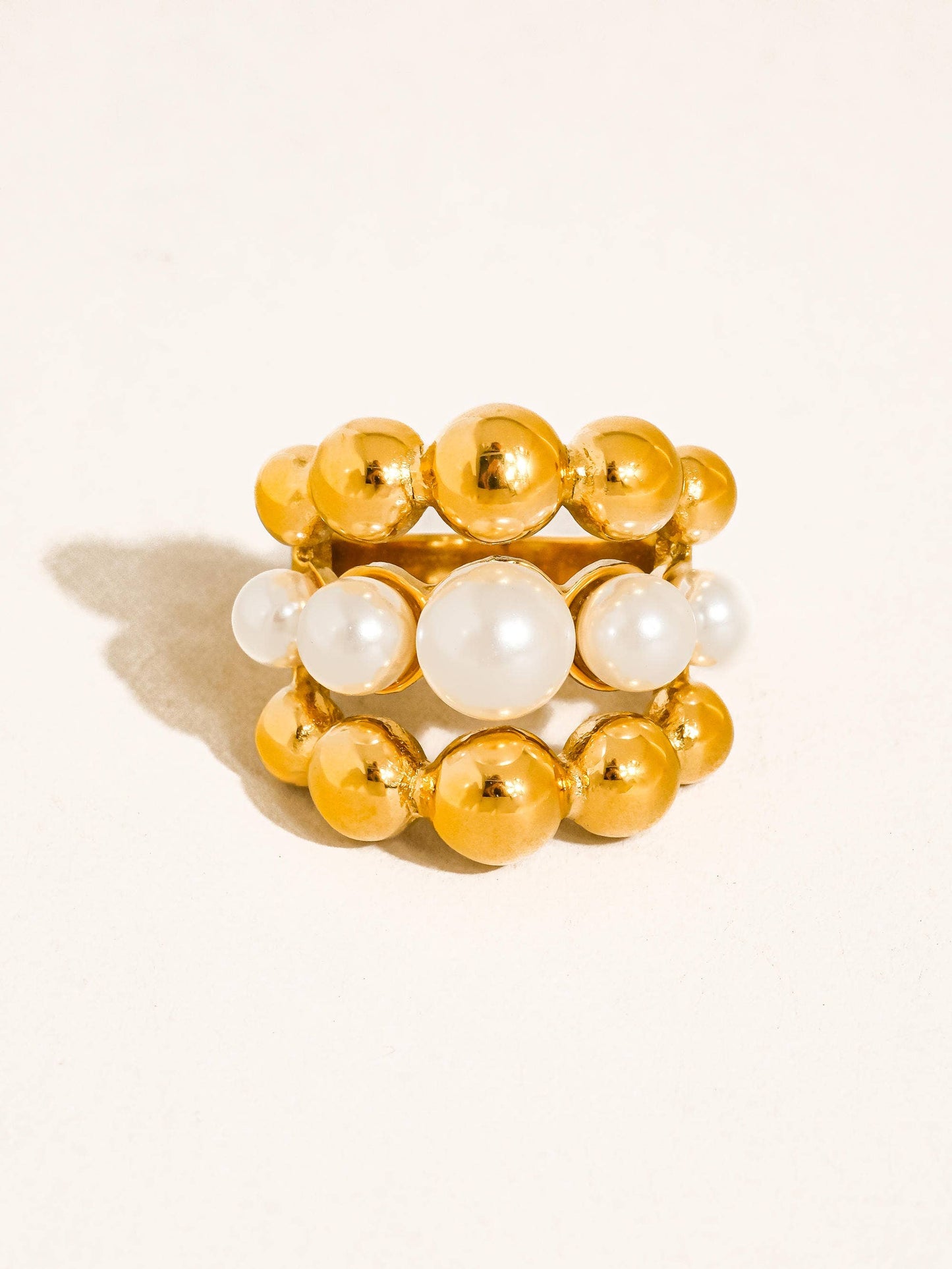 18K Gold Non-Tarnish Statement Rings