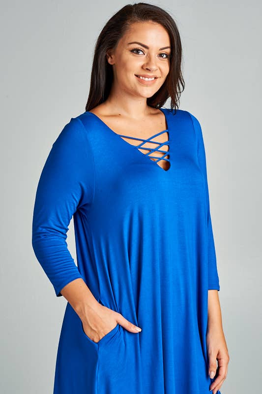 Solid Jersey Tunic Dress