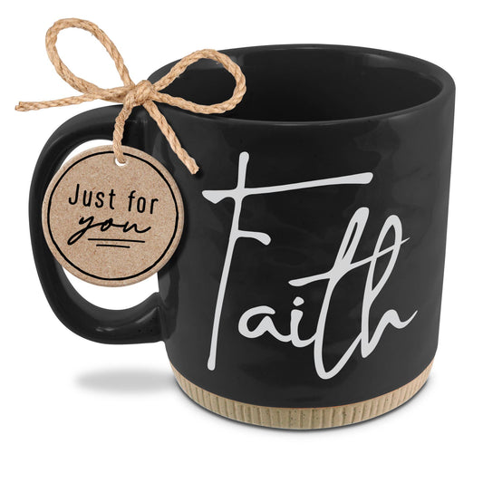 LCP Coffeecup Powerful Words Faith Black16Oz