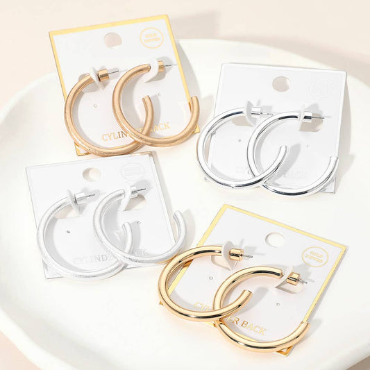 Gold Dipped Bold Open Hoop Earrings