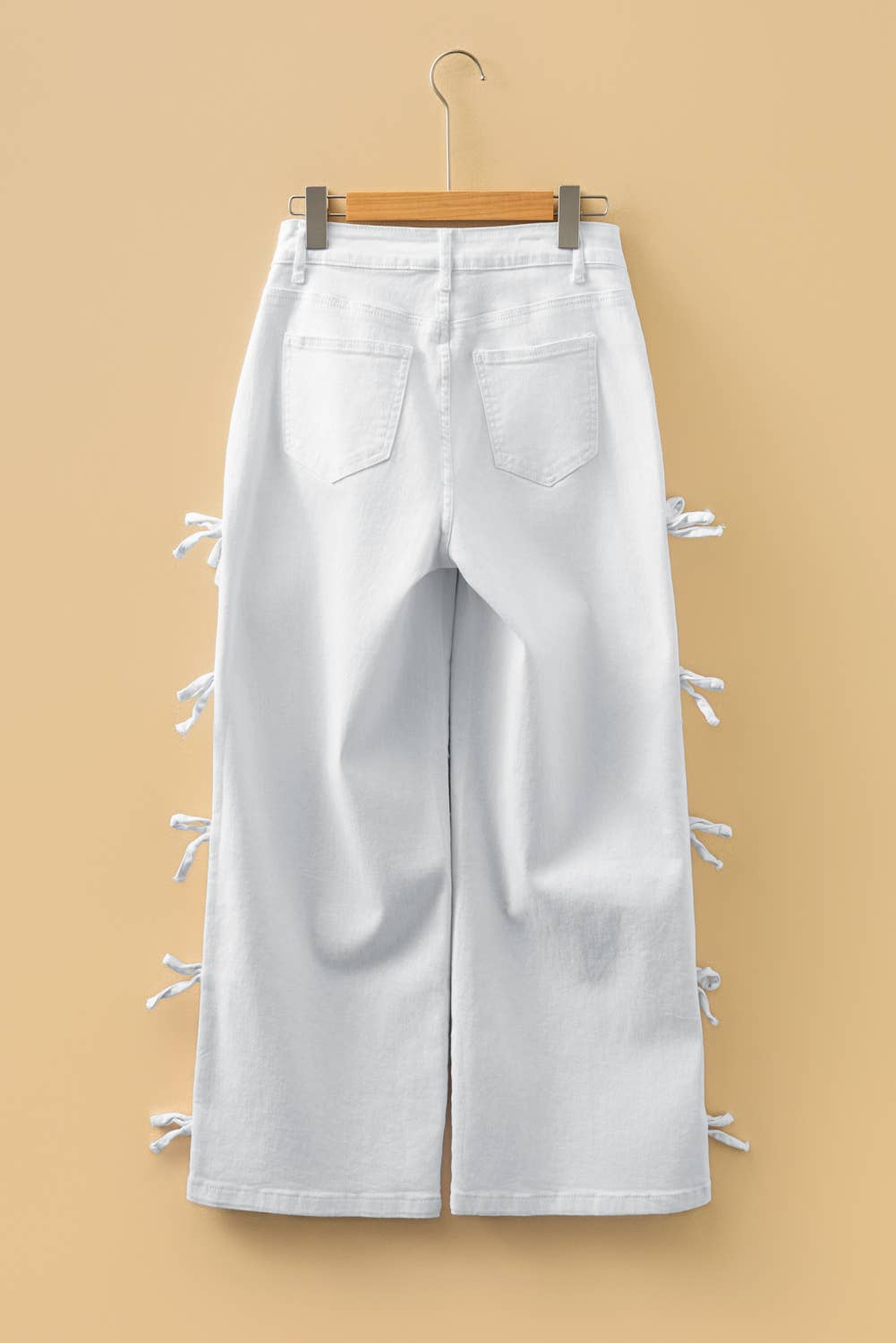 Charming Bow Detail Straight Leg Jeans
