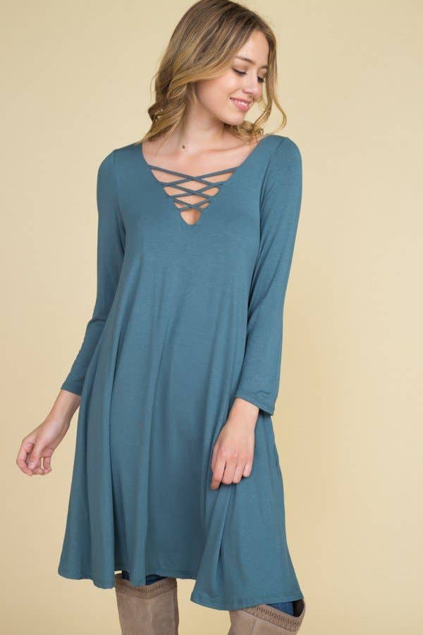 Solid Jersey Tunic Dress