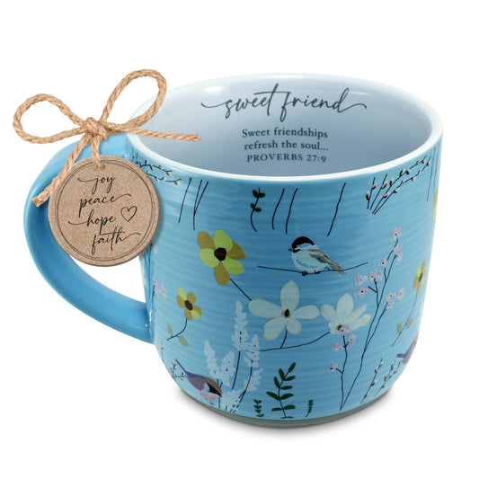 Coffee Mug Sweet Friend Floral Bird